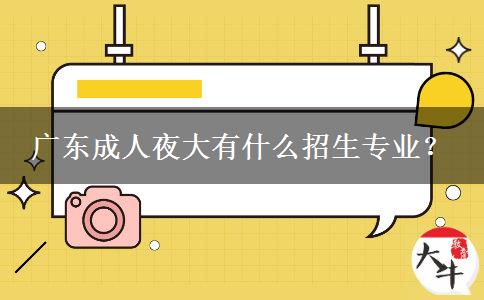 廣東成人夜大有什么招生專(zhuān)業(yè)？