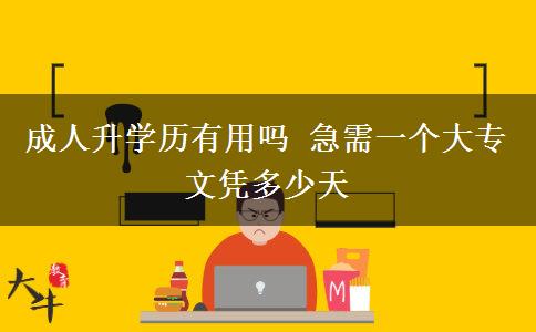 成人升學(xué)歷有用嗎 急需一個大專文憑多少天