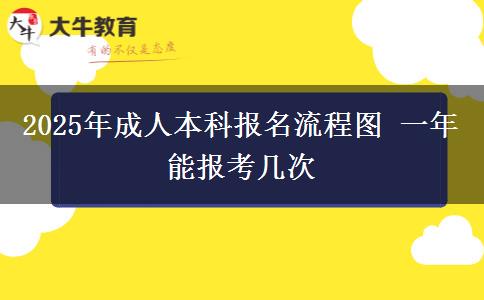 2025年成人本科報名流程圖 一年能報考幾次