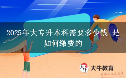 2025年大專升本科需要多少錢 是如何繳費的