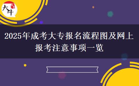 2025年成考大專報名流程圖及網(wǎng)上報考注意事項一覽