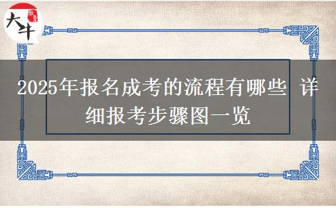 2025年報名成考的流程有哪些 詳細報考步驟圖一覽