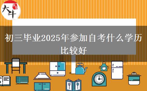 初三畢業(yè)2025年參加自考什么學(xué)歷比較好