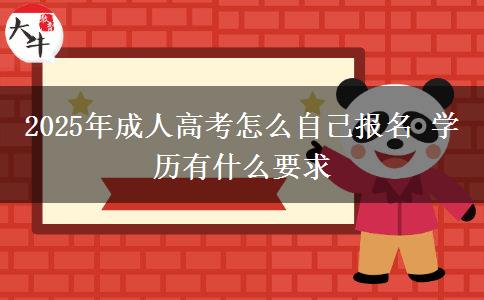 2025年成人高考怎么自己報名 學(xué)歷有什么要求