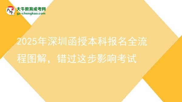 2025年深圳函授本科報名全流程圖解，錯過這步影響考試圖片