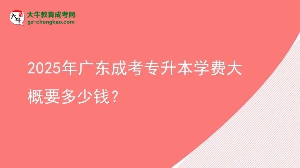 2025年廣東成考專升本學(xué)費(fèi)大概要多少錢？圖片