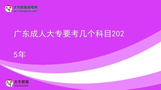 廣東成人大專要考幾個(gè)科目2025年圖片