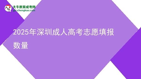 2025年深圳成人高考志愿填報數(shù)量圖片